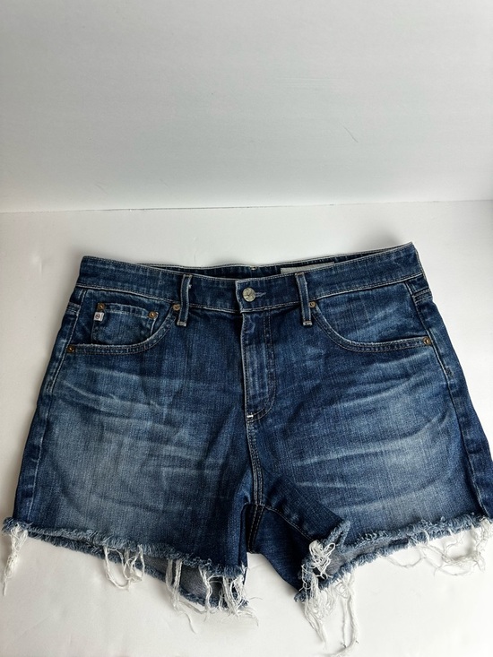 Ag Adriano Goldschmied Pants - AG Adriano Goldschmied Women's Shorts 28 Hailey The Ex Boyfriend Raw Hem Blue